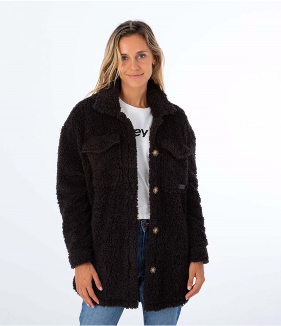 Hurley Jacket Sherpa Negros | DUYFML-398