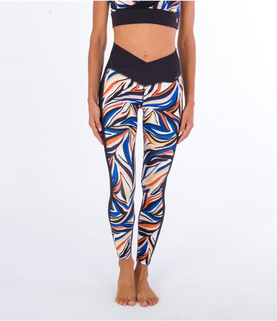 Hurley Legging H2o Dri V-shaped Colorblock Sand Dunes | KISNBY-361