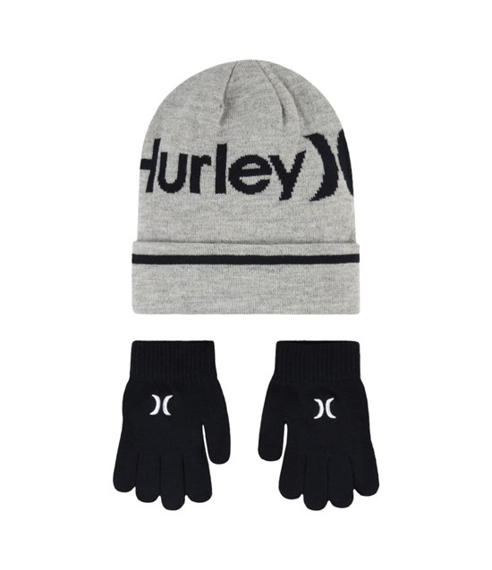 Hurley Set Beanie & Gloves Boy - Pom Grises | WSNUPK-276