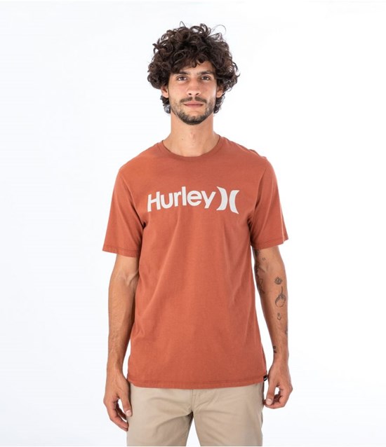 Hurley T-shirt Corta Sleeve Everyday O&o Solid Zion Rust | JGUKOE-108