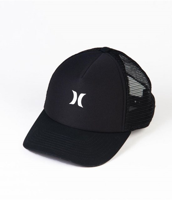 Hurley T-shirt Corta Sleeve Icon Trucker Negros | JAZQNB-703