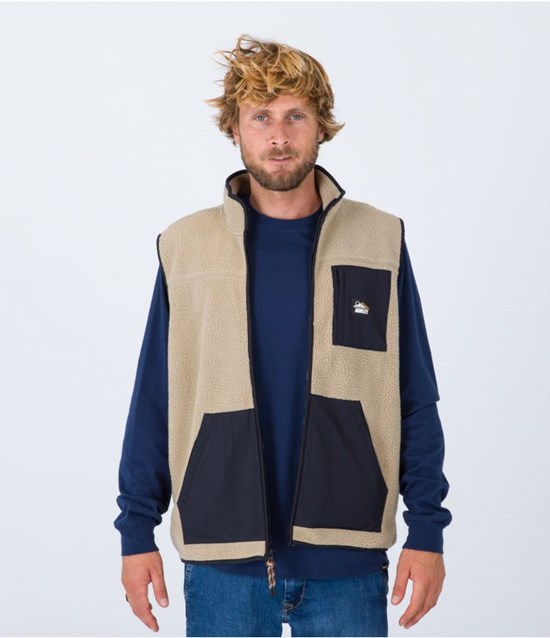 Hurley Vest Sherpa Midland Burrito Kaki | DWCVES-683