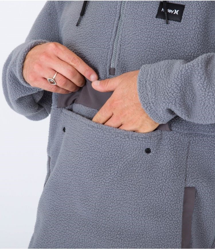 Hurley Anorak 1/4 Zip Anorak Sherpa Grises | XKMWQY-795