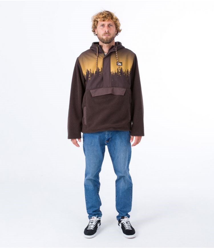 Hurley Anorak Polar Evergreen Burrito Anorak Marrom | TSQADP-215