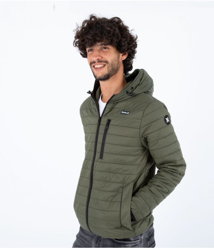 Hurley Balsam Acolchado Packable Jacket Kaki | NTHEXR-712