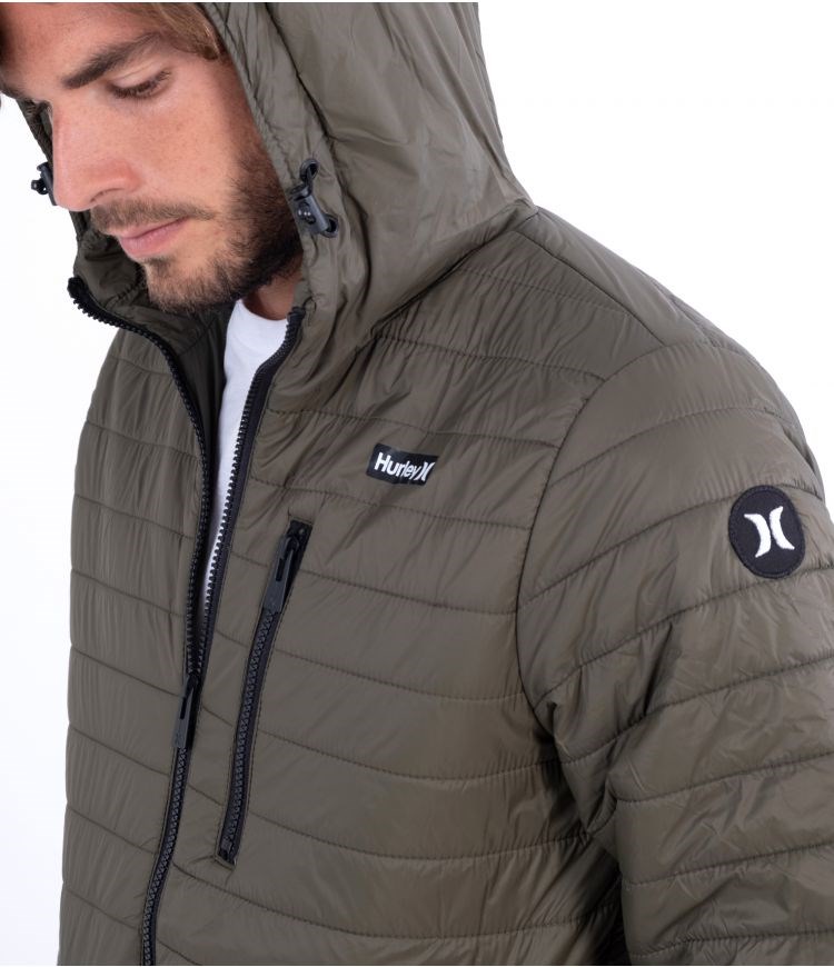 Hurley Balsam Acolchado Packable Jacket Kaki | NTHEXR-712