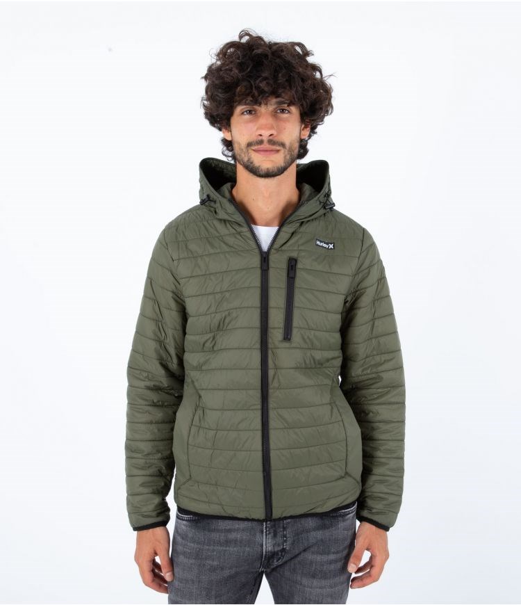 Hurley Balsam Acolchado Packable Jacket Kaki | NTHEXR-712