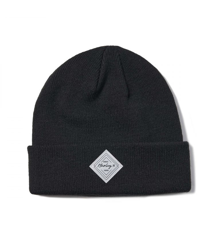 Hurley Beanie Diamond Cuff Negros | EZQVSU-562