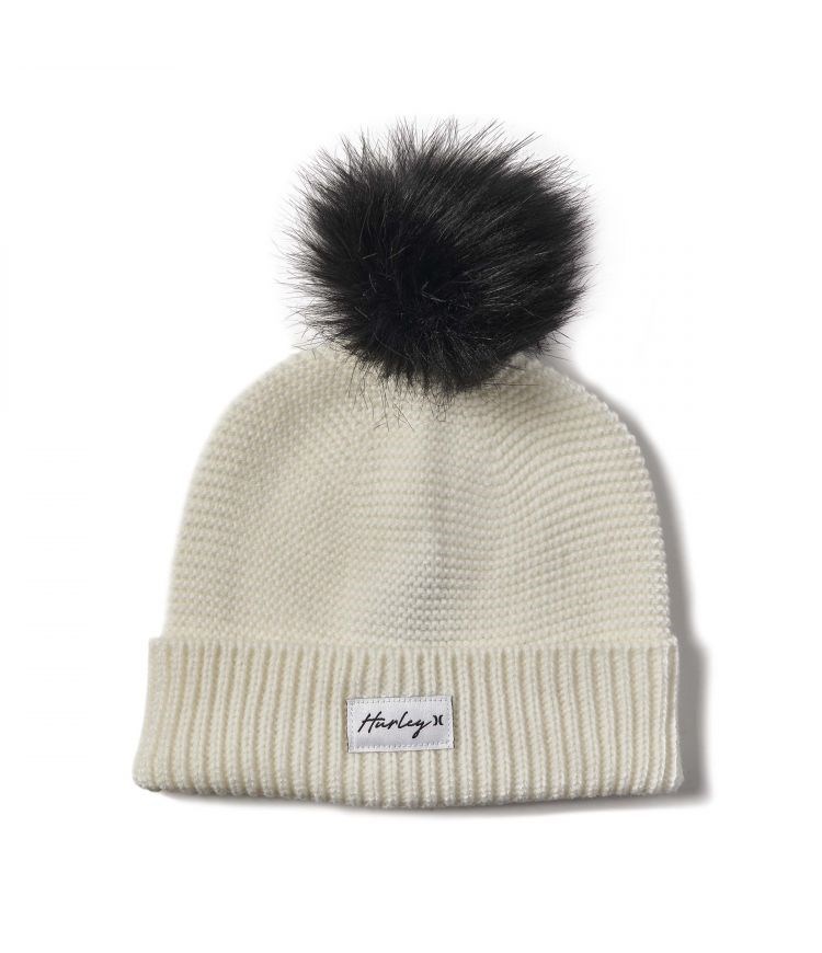 Hurley Beanie Pom Pom Candace Pom Blancos | TGUSJW-185