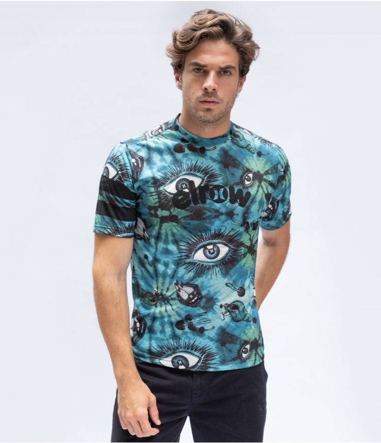 Hurley Elrow Allover Printed Tee Ss Tops And T-shirts Verdes | ODJGBQ-293