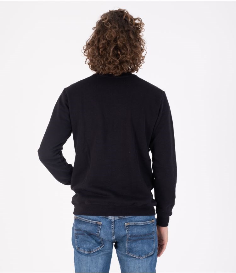 Hurley Elrow Basic Fleece Crew Sweatshirts And Hoodies Negros | YDPFIW-569