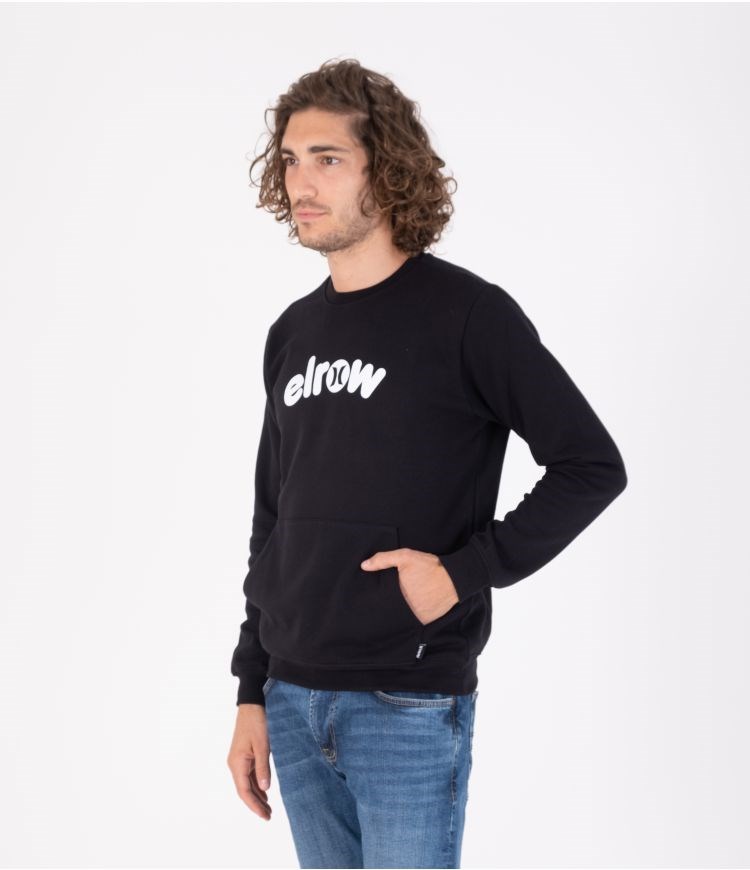 Hurley Elrow Basic Fleece Crew Sweatshirts And Hoodies Negros | YDPFIW-569