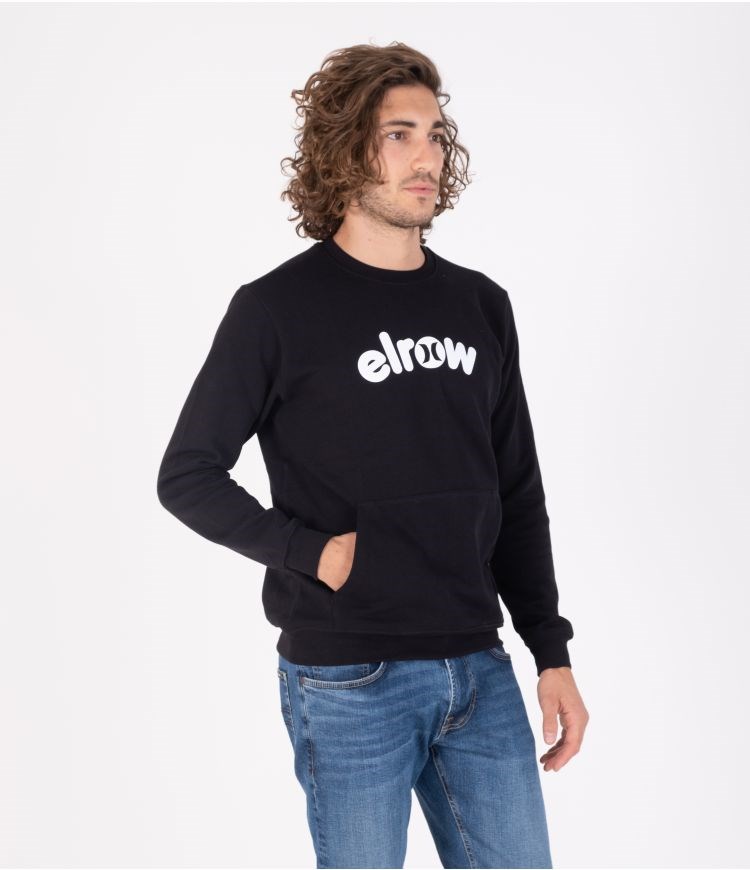 Hurley Elrow Basic Fleece Crew Sweatshirts And Hoodies Negros | YDPFIW-569
