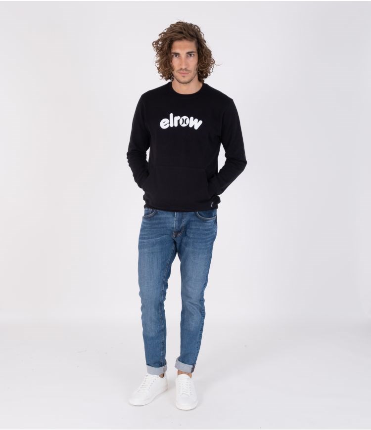 Hurley Elrow Basic Fleece Crew Sweatshirts And Hoodies Negros | YDPFIW-569
