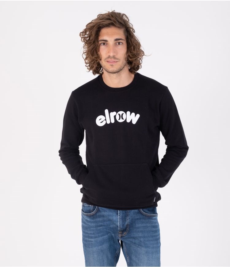 Hurley Elrow Basic Fleece Crew Sweatshirts And Hoodies Negros | YDPFIW-569