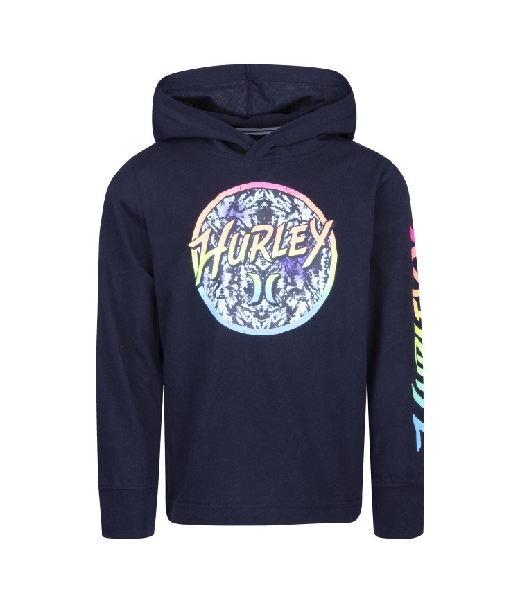 Hurley Hoodie Boy - Estampados Grises Oscuro Blancos | LSWABV-196