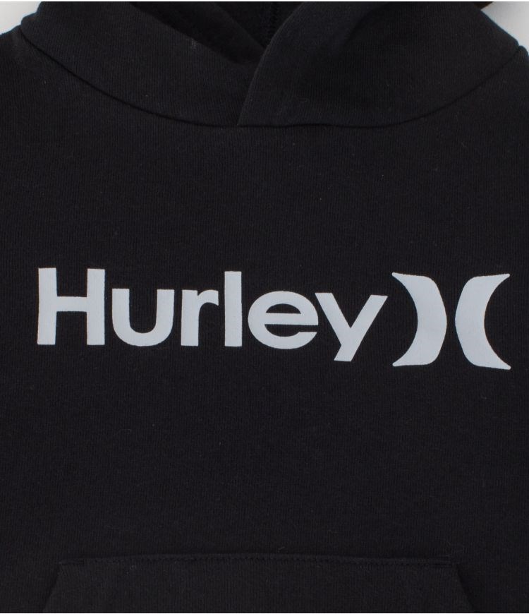 Hurley Hoodie Boy - Hrlb Fleece Grises Oscuro Blancos | BNHUCK-078