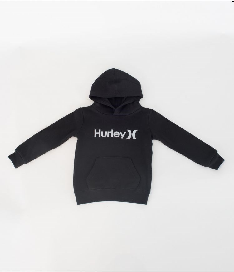 Hurley Hoodie Boy - Hrlb Fleece Grises Oscuro Blancos | BNHUCK-078