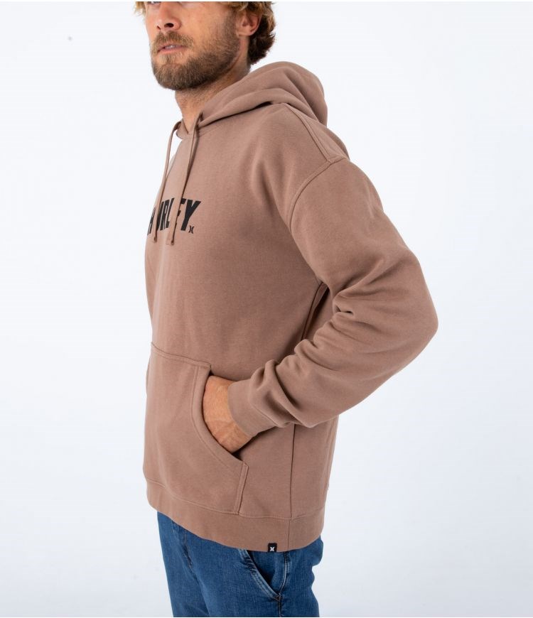 Hurley Hoodie Fastlane Solid Taupe Haze | GBRYZU-816