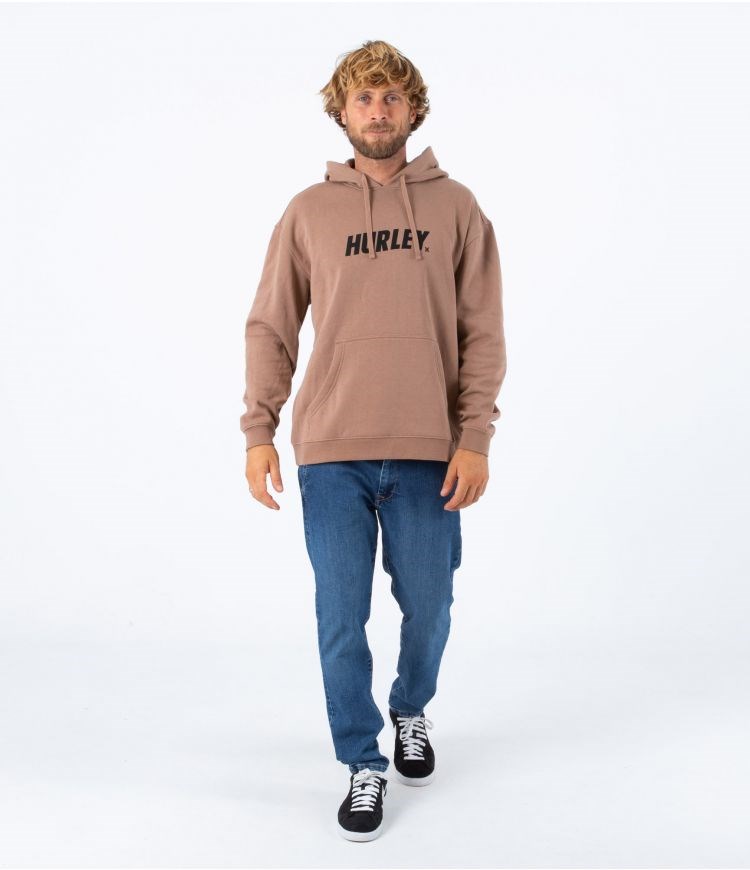 Hurley Hoodie Fastlane Solid Taupe Haze | GBRYZU-816