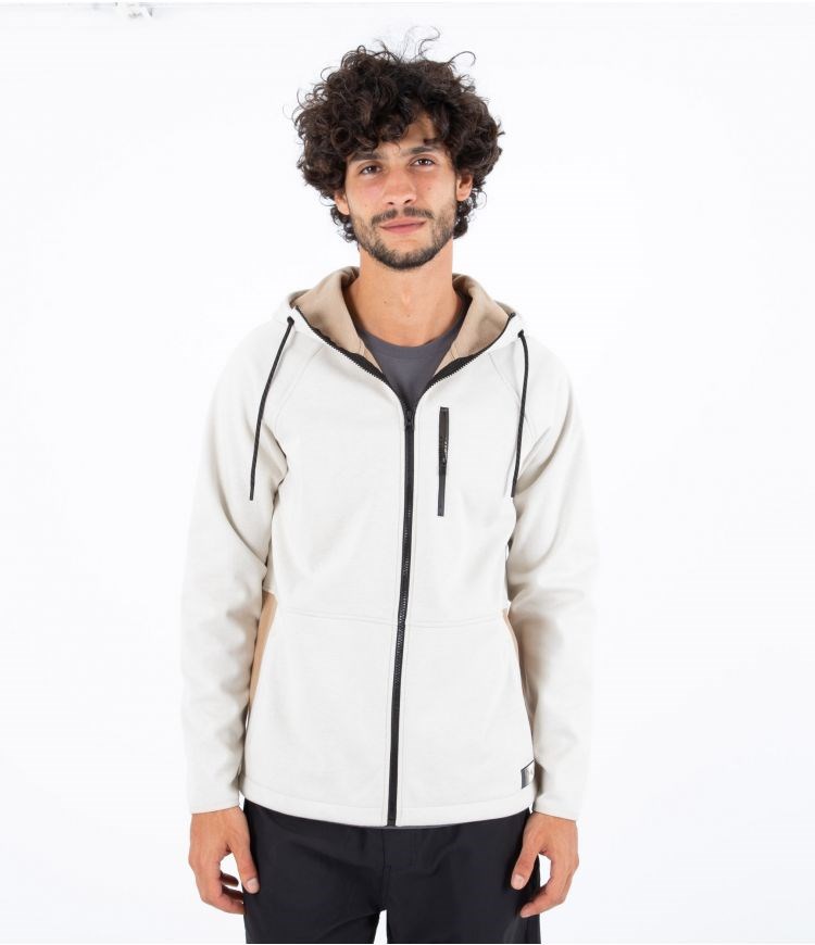 Hurley Hoodie Full Zip Wilder Heat Bone | LJDXAW-849