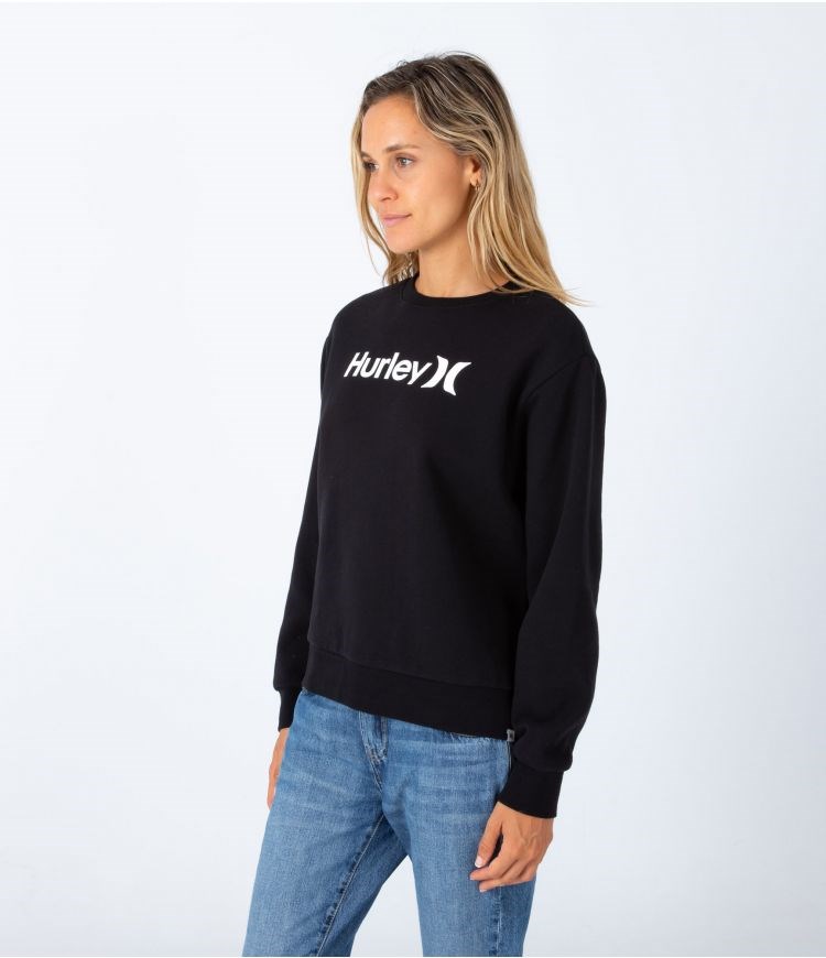 Hurley Hoodie Logo O&o Core Crew Negros | RVOEXM-167