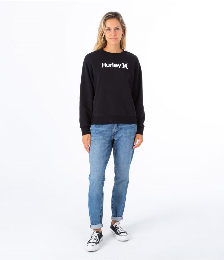 Hurley Hoodie Logo O&o Core Crew Negros | RVOEXM-167