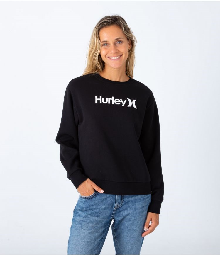 Hurley Hoodie Logo O&o Core Crew Negros | RVOEXM-167