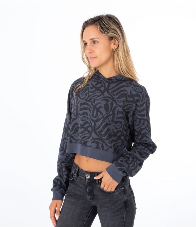 Hurley Hoodie Ocencare Full Print Negros | PDWZGQ-917