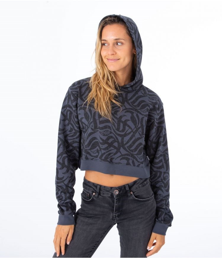 Hurley Hoodie Ocencare Full Print Negros | PDWZGQ-917
