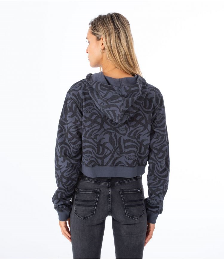 Hurley Hoodie Ocencare Full Print Negros | PDWZGQ-917