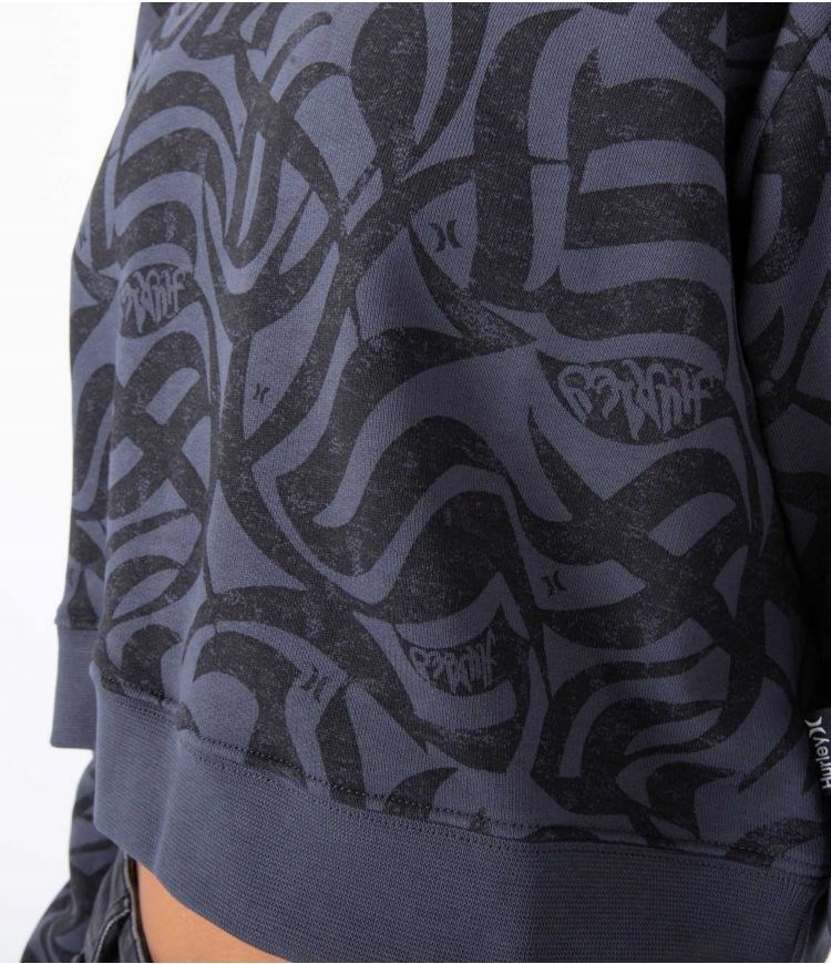 Hurley Hoodie Ocencare Full Print Negros | PDWZGQ-917