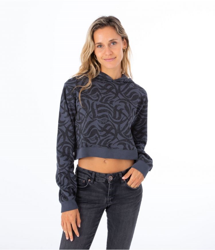 Hurley Hoodie Ocencare Full Print Negros | PDWZGQ-917