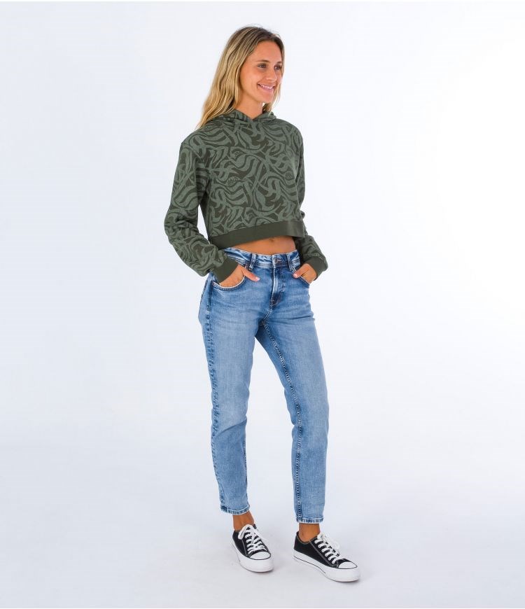 Hurley Hoodie Ocencare Full Print Verde Oliva | UKWLVQ-753