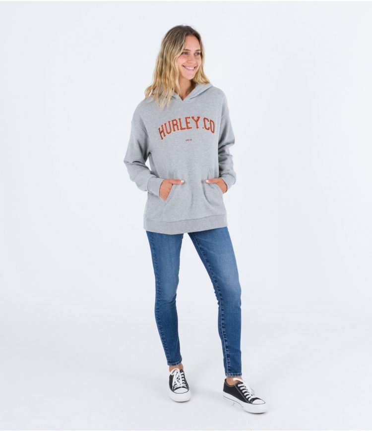 Hurley Hoodie Os University Grises | XWNKZM-462