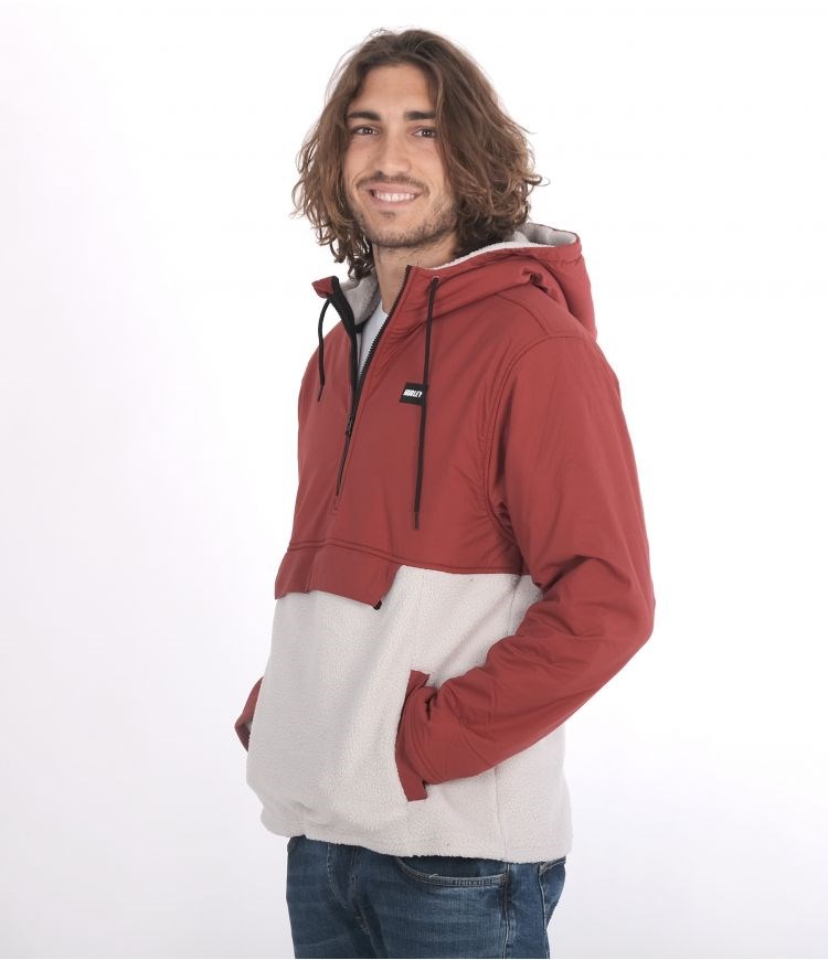 Hurley Hudson Burrrito Anorak Sweatshirts And Hoodies Redstone | SQBRXO-531