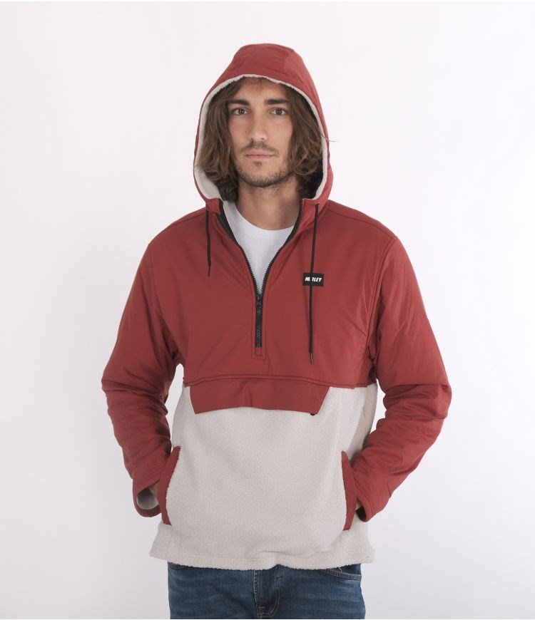 Hurley Hudson Burrrito Anorak Sweatshirts And Hoodies Redstone | SQBRXO-531