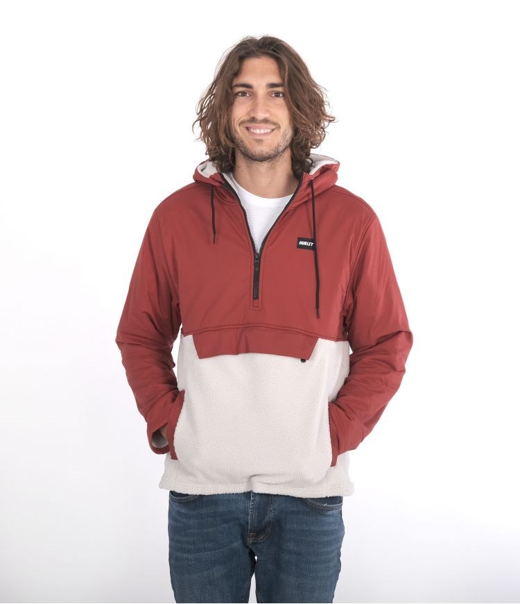 Hurley Hudson Burrrito Anorak Sweatshirts And Hoodies Redstone | SQBRXO-531