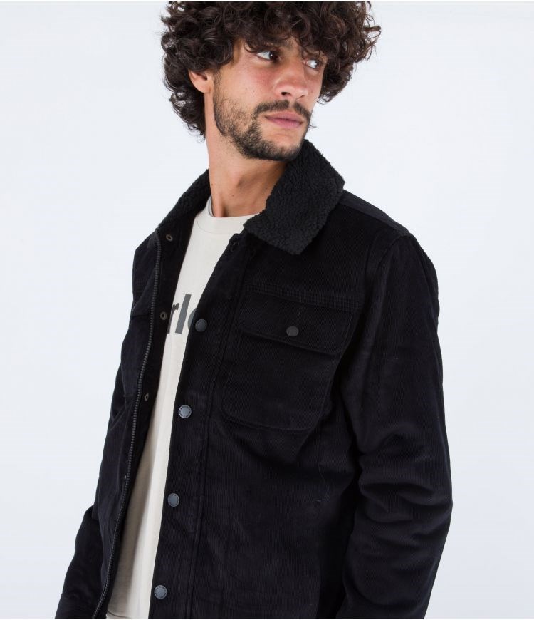 Hurley Jacket Gurney 2.0 Cord Negros | OZFLGK-523