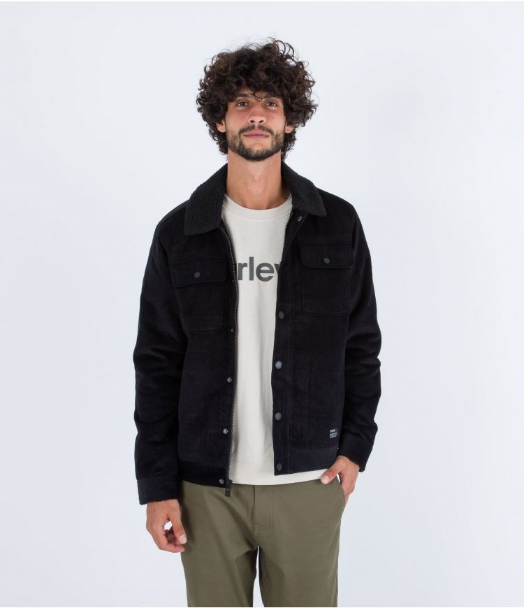 Hurley Jacket Gurney 2.0 Cord Negros | OZFLGK-523