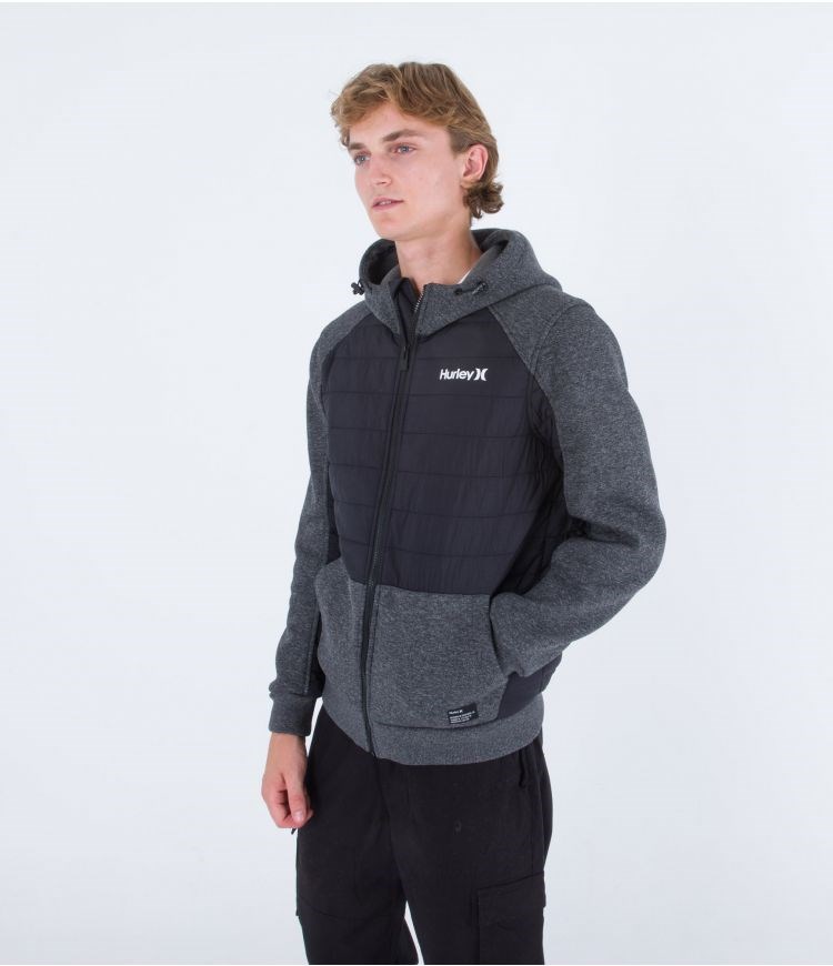 Hurley Jacket Monitor Mixed Media Negros | YIQVUF-710