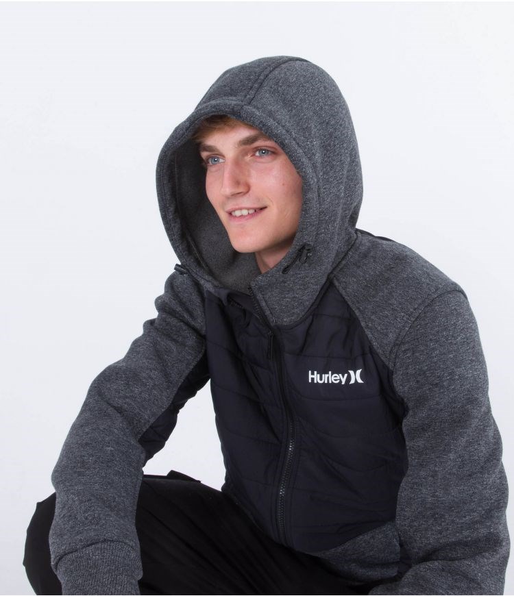 Hurley Jacket Monitor Mixed Media Negros | YIQVUF-710