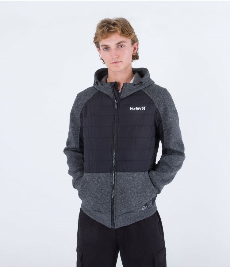 Hurley Jacket Monitor Mixed Media Negros | YIQVUF-710