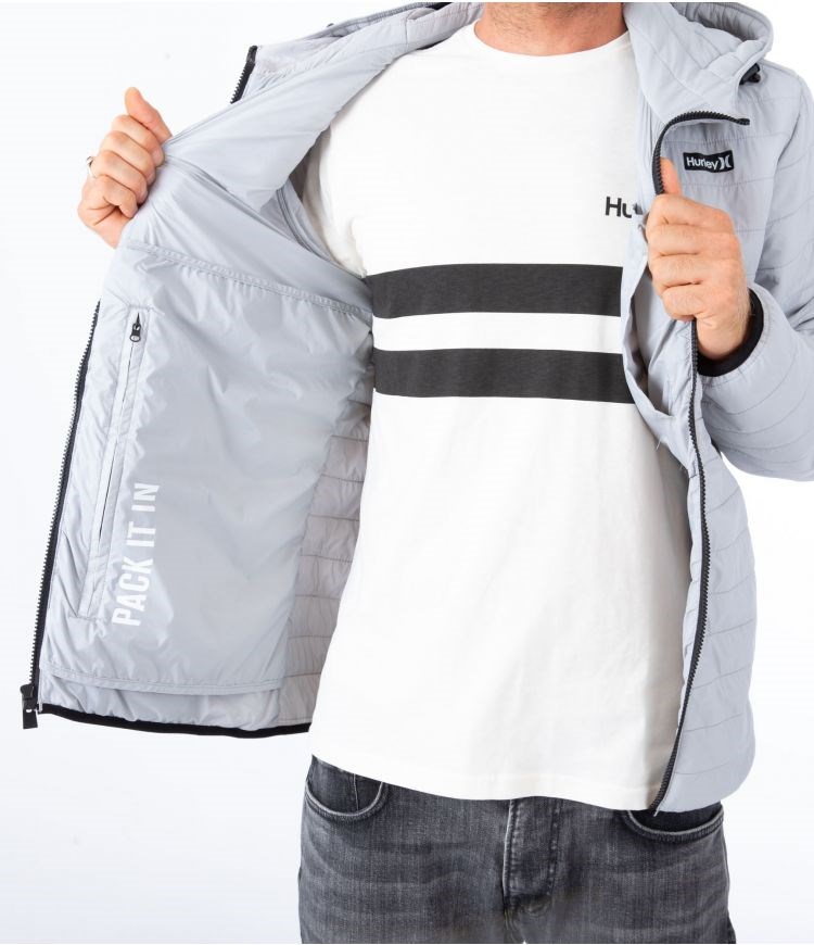 Hurley Jacket Packable Balsam Azules Grises | VJFLAC-648