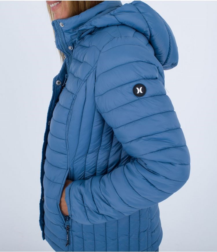 Hurley Jacket Packable Ligeros Azules | DQGPJB-247