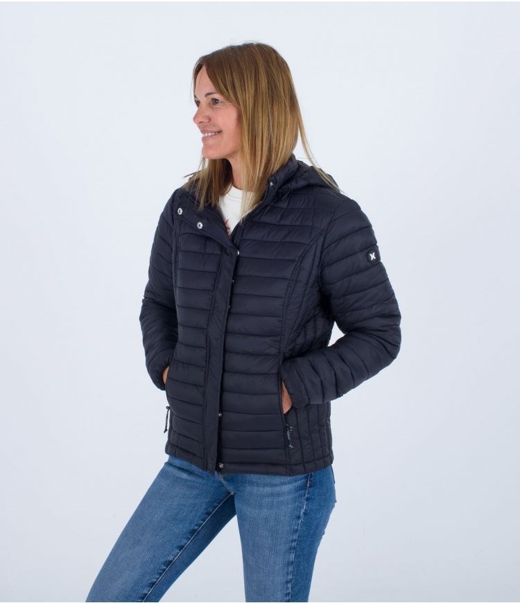 Hurley Jacket Packable Ligeros Negros | HUKYWG-203