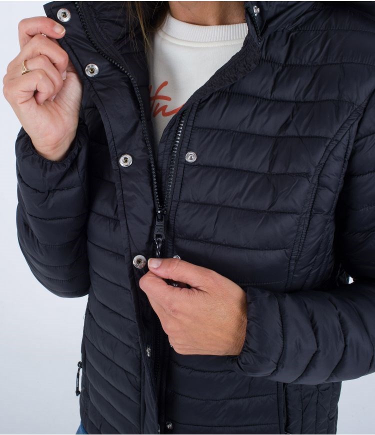 Hurley Jacket Packable Ligeros Negros | HUKYWG-203
