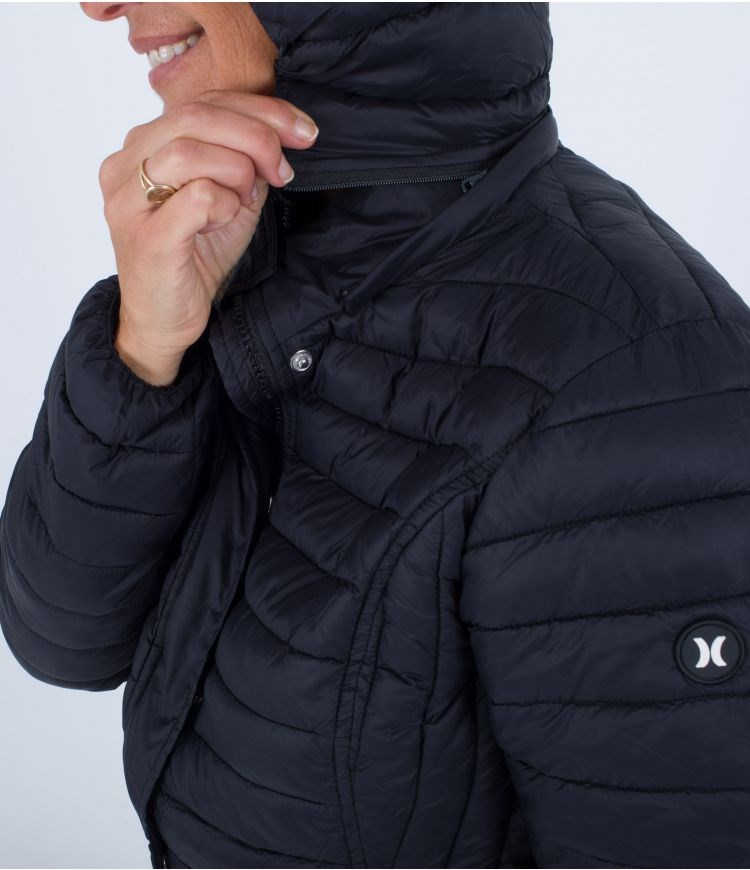 Hurley Jacket Packable Ligeros Negros | HUKYWG-203