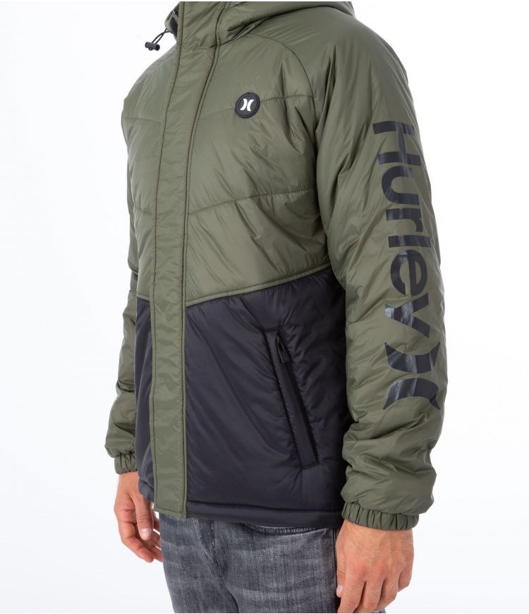 Hurley Jacket Portage Puffer Kaki | DCJUVG-390