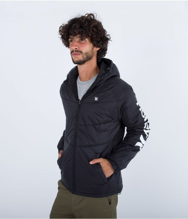 Hurley Jacket Portage Puffer Newprint Or Black/Wht | FMLGTI-895